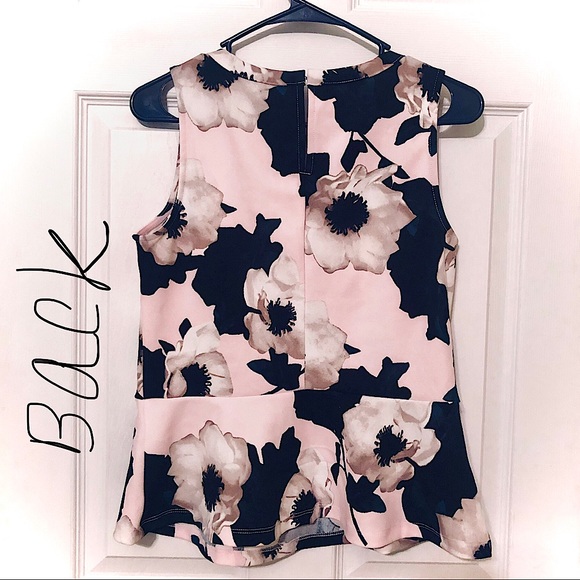 NEW Banana Republic Pink Peplum Top - Picture 6 of 7